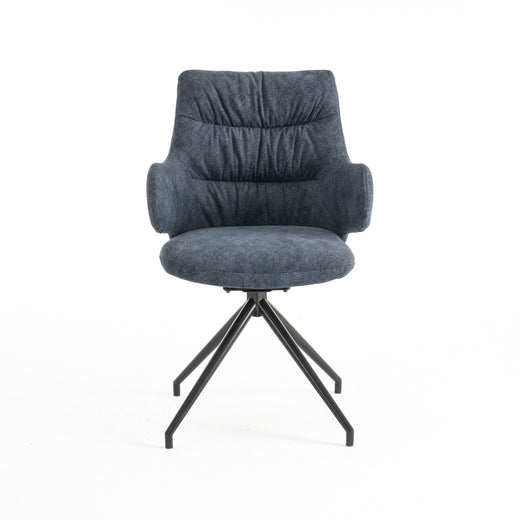 Eva Swivel Dining Chair with High Arms