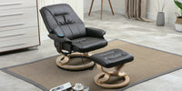 Tuscany Swivel Recliner Chair with Foot Stool