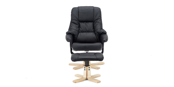 Sorento Swivel Recliner Chair with Foot Stool