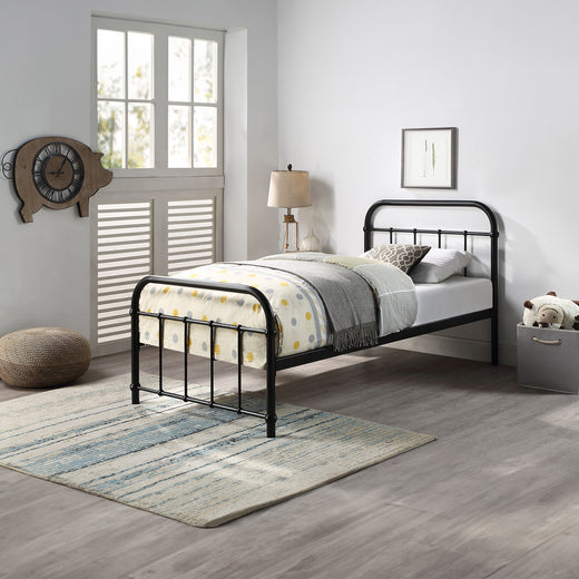 Tewin Vintage Hospital Style Black Bed Frame