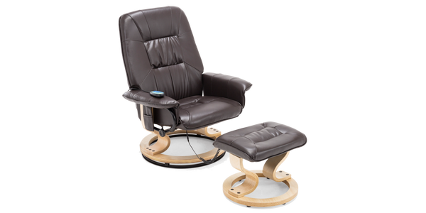 Tuscany Swivel Recliner Chair with Foot Stool