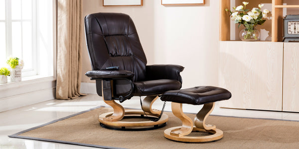Tuscany Swivel Recliner Chair with Foot Stool