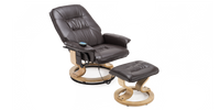 Tuscany Swivel Recliner Chair with Foot Stool