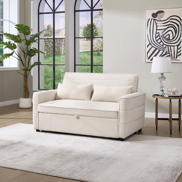 Introducing Jasper: 2 Seater Pull Out Sofa Bed in Boucle