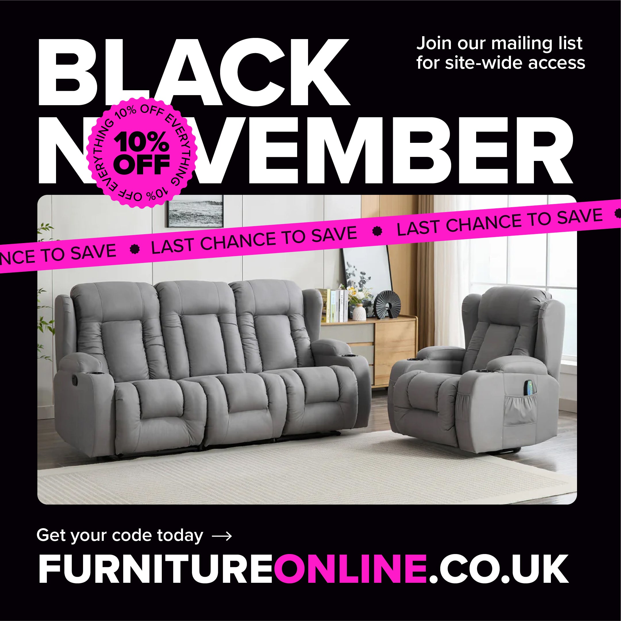  Want Black Friday Furniture deals? Say hello to BLACK NOVEMBER 