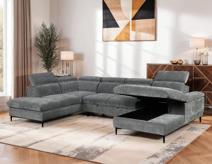 The Leon: U Shape Pull Out Sofa Bed