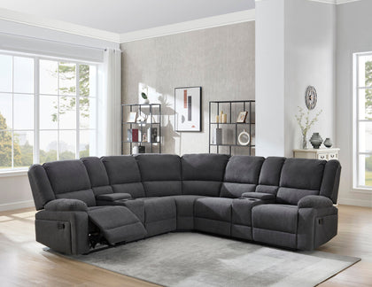 Praga Corner Sofa with Recliner and Consoles