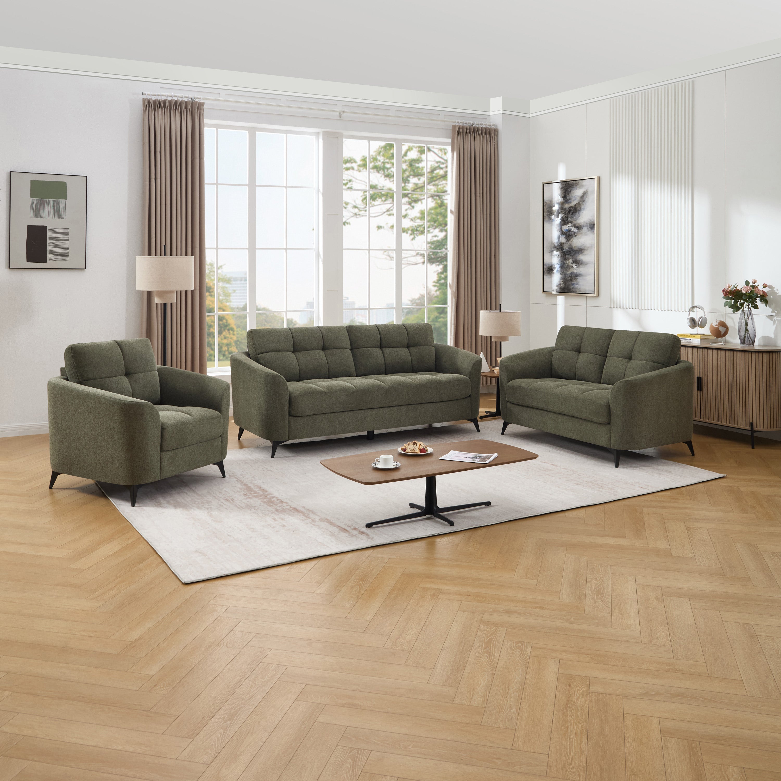  5 Great Things About Solna Soft Fabric Sofa Set 