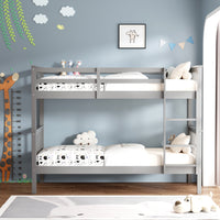 Oliver Grey Wooden Bunk Bed - Single