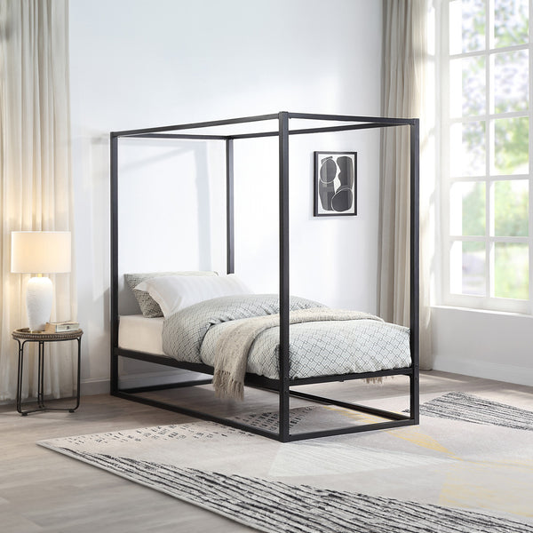 Ashwell Four Poster Black Metal Bed Frame