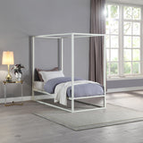 Ashwell Four Poster White Metal Bed Frame