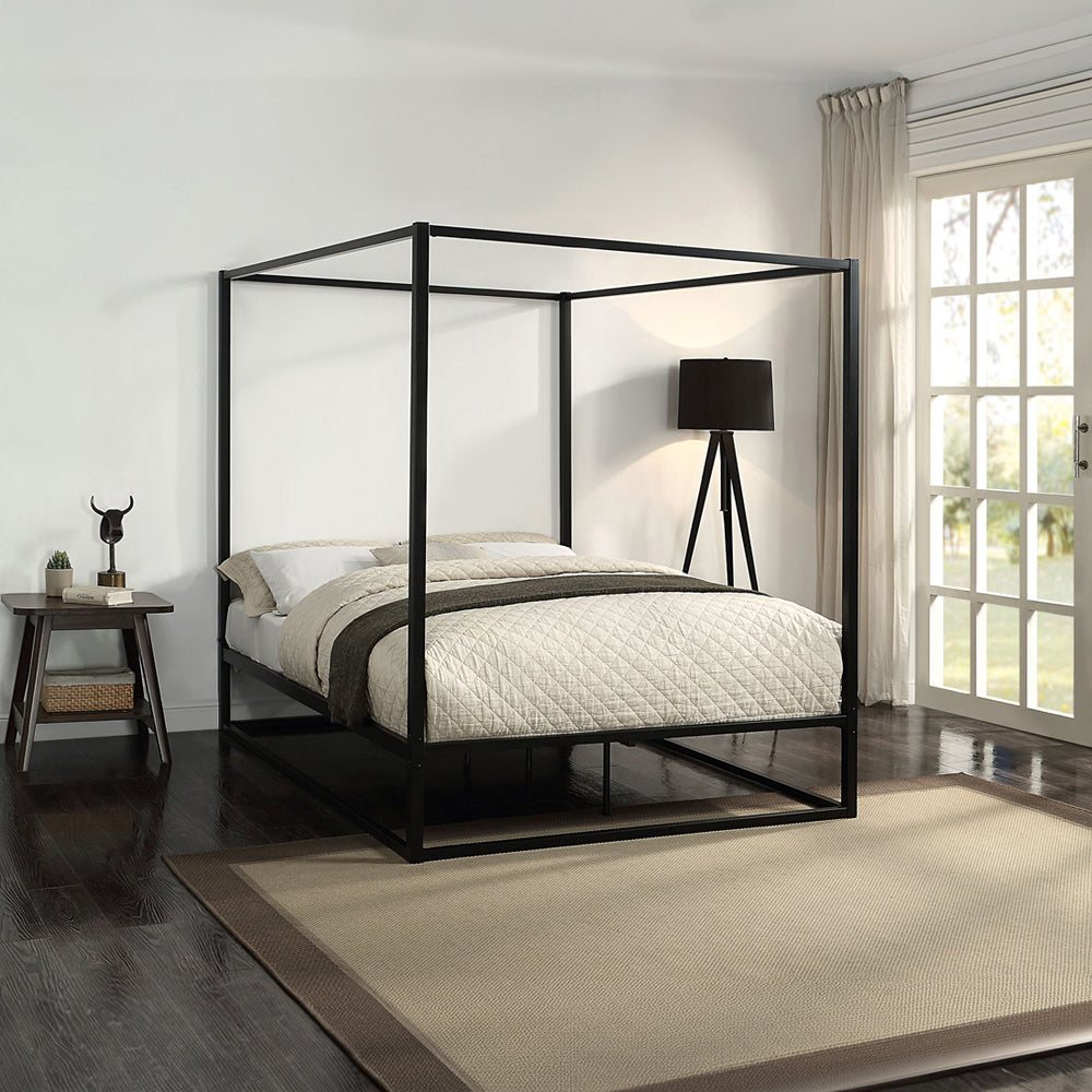 Ashwell Four Poster Black Metal Bed Frame