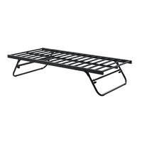 Metal Foldaway Guest Trundle Single Bed Frame in Black