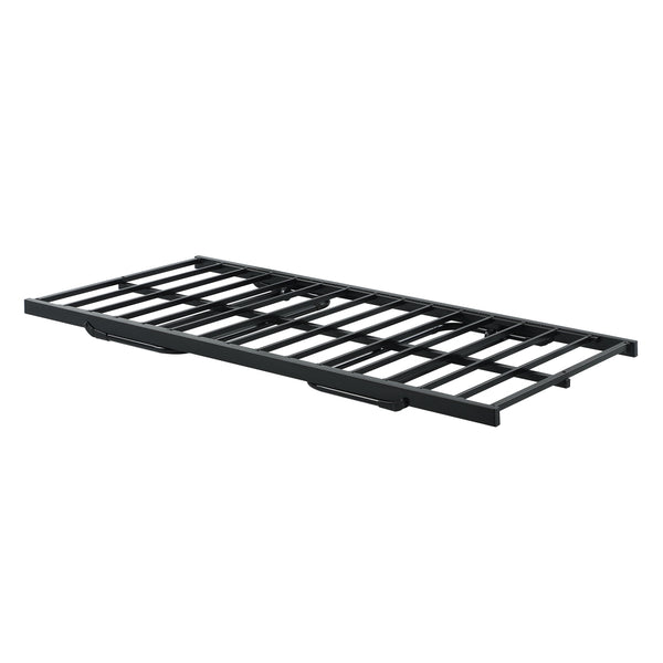 Metal Foldaway Guest Trundle Single Bed Frame in Black