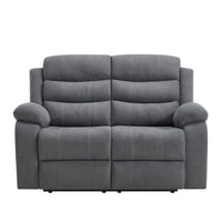 Boston Manual Latch 2 Seater Fabric Recliner Sofa