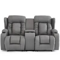 Caesar 2 Seater Recliner Sofa with Drinks Console