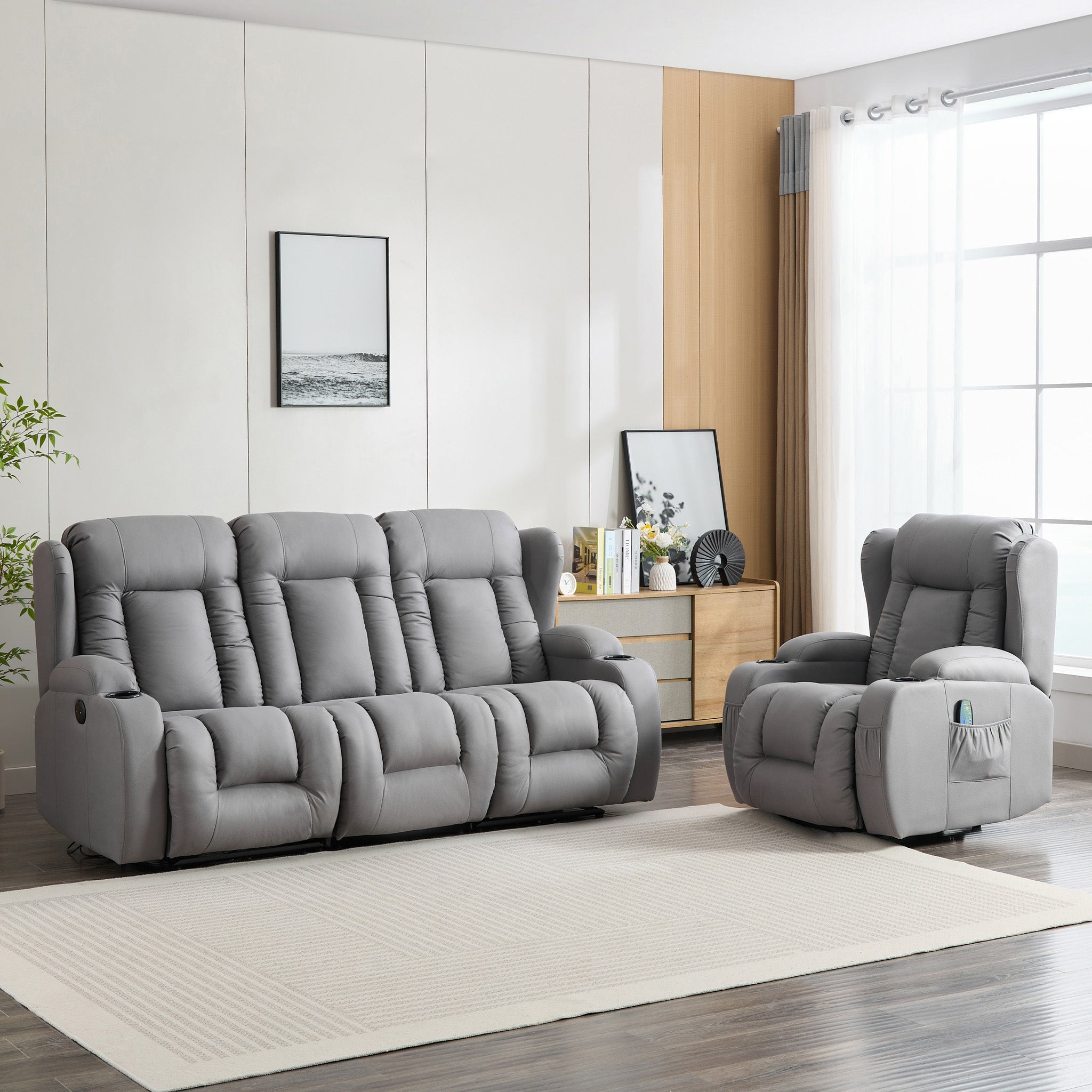 Caesar 1+3 Seater Recliner Sofa Set – Furniture Online