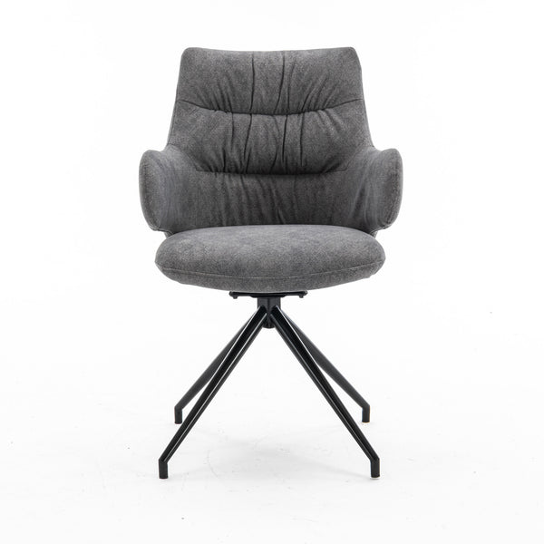 Eva Swivel Dining Chair with High Arms