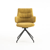 Eva Swivel Dining Chair with High Arms