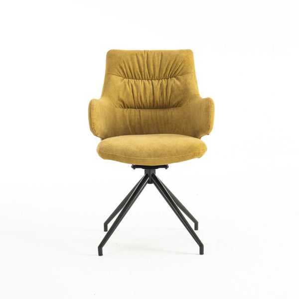 Eva Swivel Dining Chair with High Arms