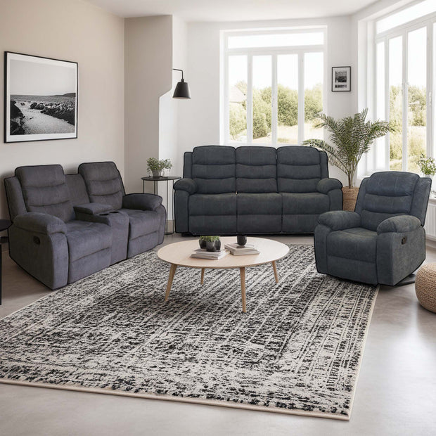 Boston 1+2+3 Seater with Drinks Console Recliner Sofa Set