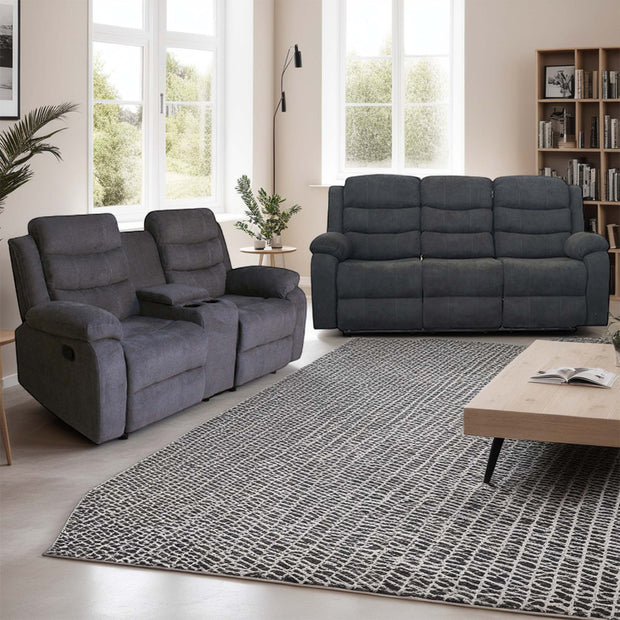 Boston 2+3 Seater with Drinks Console Recliner Sofa Set