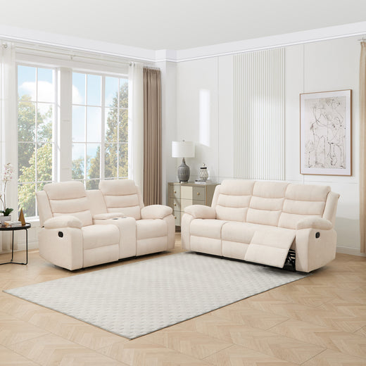 Boston 2+3 Seater with Drinks Console Recliner Sofa Set