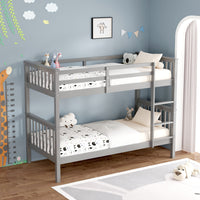 Oliver Grey Wooden Bunk Bed - Single