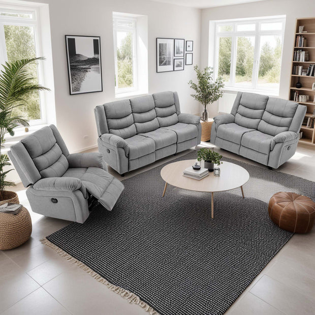 Seattle 1+2+3 Seater Fabric Recliner Sofa Set