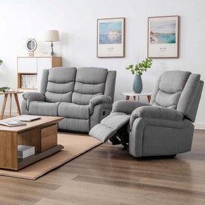 Seattle 1+2 Seater Fabric Recliner Sofa Set