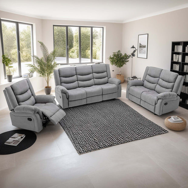 Seattle 1+2+3 Seater Fabric Recliner Sofa Set
