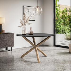 Malvern Round Dining Table with Solid Oak Legs