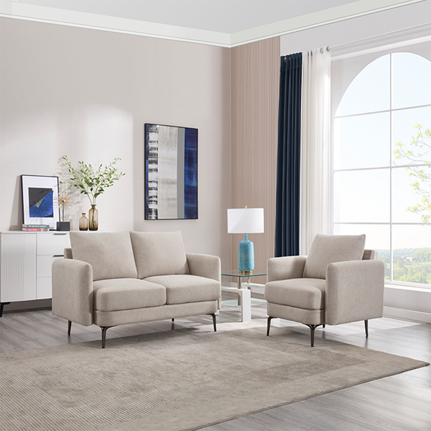 Sofia 1+2 Seater Fabric Sofa Set