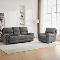 Fosse 1 +3 Seater Fabric Manual Recliner Sofa Set