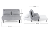 Harper 2 Seater Folding Click Clack Sofa Bed