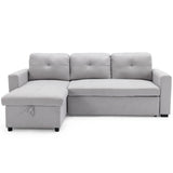 Newport 3 Seater Chaise Fabric Storage Sofa Bed