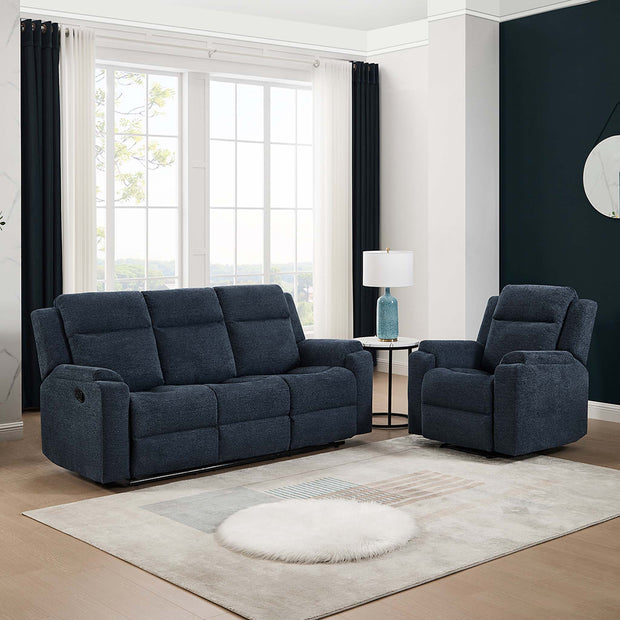 Orka 1+3 Seater Fabric Manual Recliner Sofa Set