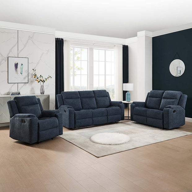 Orka 1+2+3 Seater Fabric Manual Recliner Sofa Set