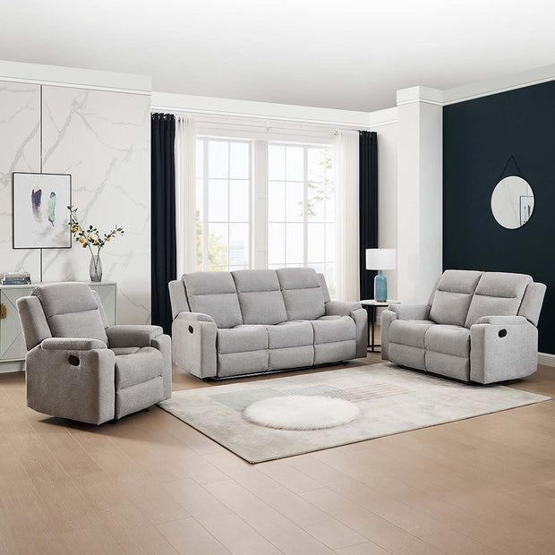 Orka 1+2+3 Seater Fabric Manual Recliner Sofa Set