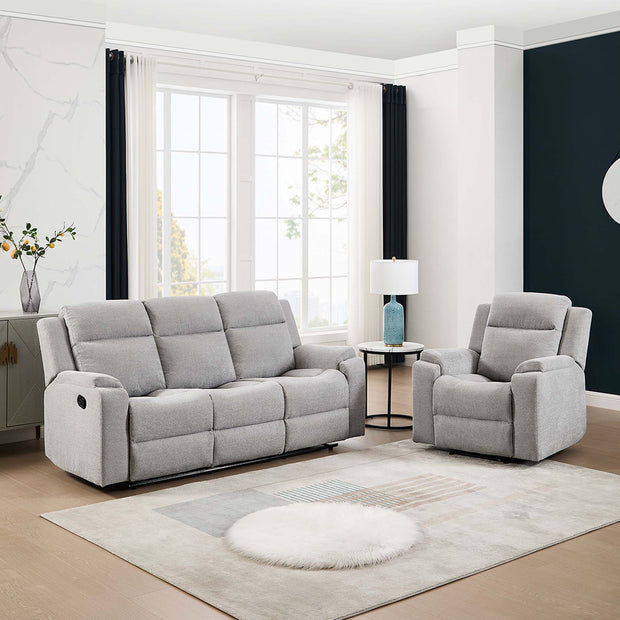 Orka 1+3 Seater Fabric Manual Recliner Sofa Set