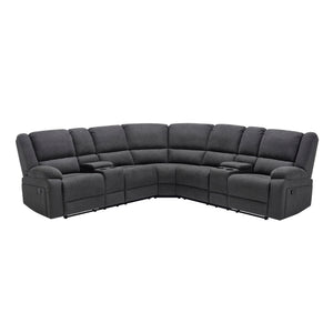 Praga 5 Seater Fabric Corner Recliner Sofa