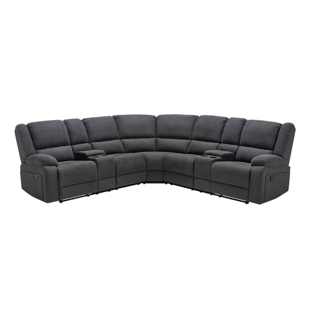 Praga 5 Seater Fabric Corner Recliner Sofa