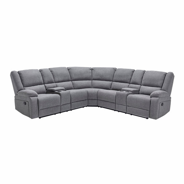 Praga 5 Seater Fabric Corner Recliner Sofa