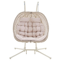 Sicily Double Hanging Rattan Egg Chair