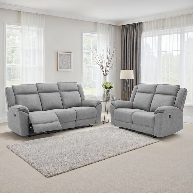 Skye 2+3 Seater Linen Electric Recliner Sofa Set