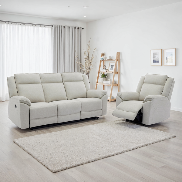 Skye 1+3 Seater Linen Electric Recliner Sofa Set