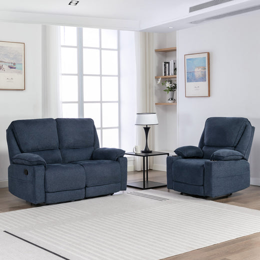 Sydney Manual Recliner 1 and 2 Seater Sofa Set