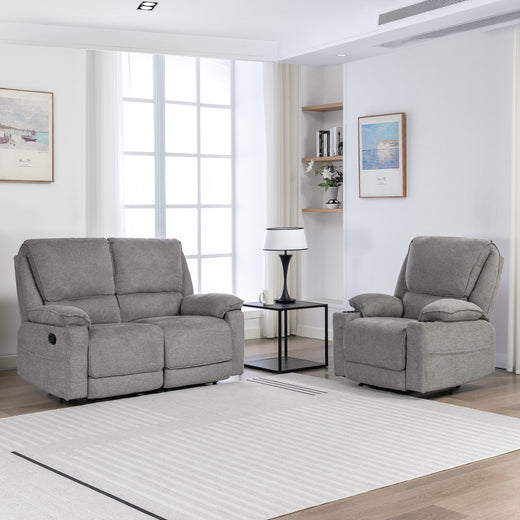 Sydney Manual Recliner 1 and 2 Seater Sofa Set