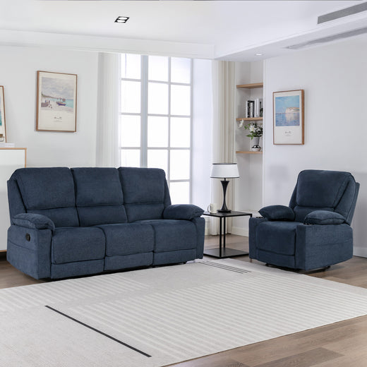 Sydney Manual Recliner 1 and 3 Seater Sofa Set