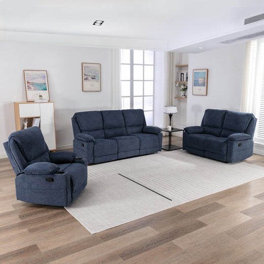 Sydney Manual Recliner 1, 2 and 3 Seater Sofa Set